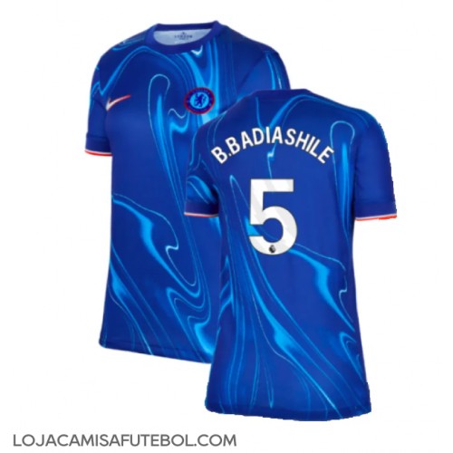 Camisa de Futebol Chelsea Benoit Badiashile #5 Equipamento Principal Mulheres 2024-25 Manga Curta